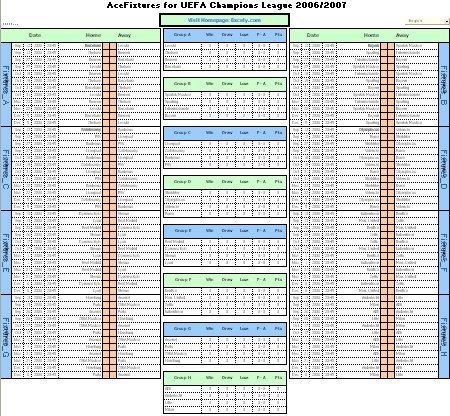 AceFixtures for UEFA Champions League Screenshot